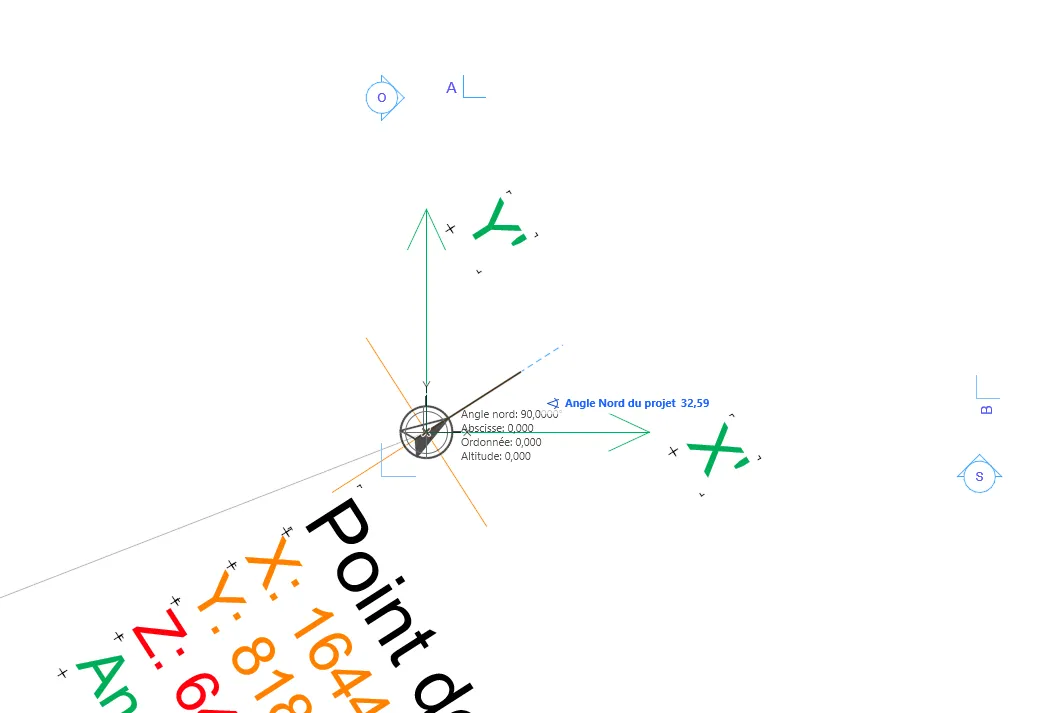 Définir nord du projet